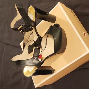 Michael Kors London Open Toe Leather Heels